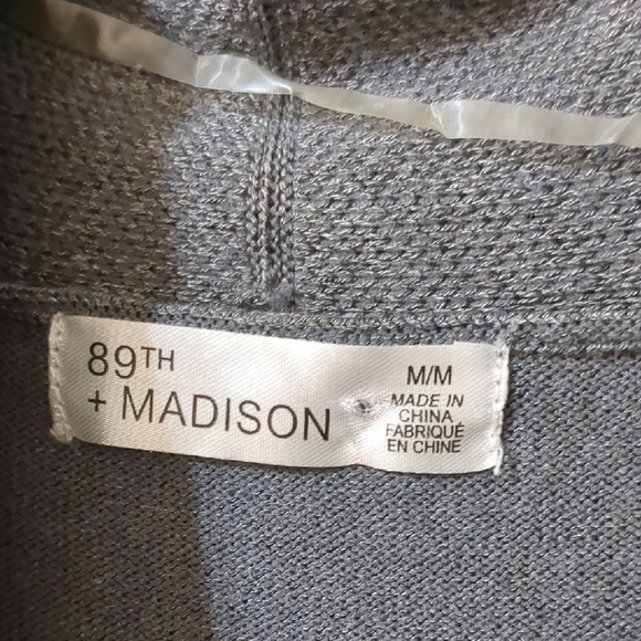 Madison Charcoal Open Front Cardigan - Picture 2 of 7